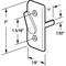 Prime-Line Steel Pin Diecast Lever Sliding Door Latch Lever and Plate, Hollyview (Single Pack) E 2034 - alternate 2